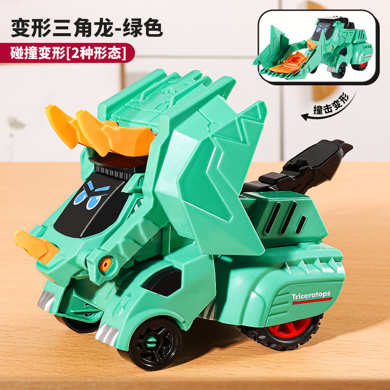 Dinosaur transforming toy - kids' collision car - boy's birthday gift - tyrannosaurus rex robot - ages 3-6