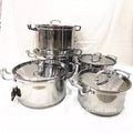 304 stainless steel set pot factory direct salesexport5pcs straight stainless steel pot 22-24-26-28-30cm