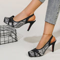 plus size back hollow flatsbows red bottom flatsnew arrivallace mesh square toe thin heel high heels