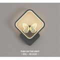 Led modern casualaccessible luxury pastoral for home hotel engineering butterfly gold black wall lamp scandinavian background wall bedside