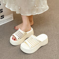 Cut outthick sole sandals women's summer outwearfashionnew arrival with skirtclassyfashioneasiest for match woven flip-flops