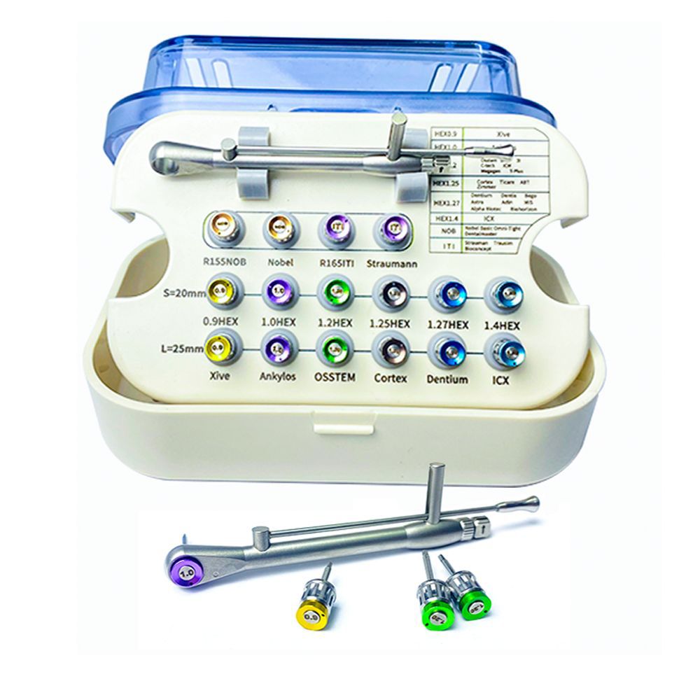 Dental Oral Hand Implant Restoration Tool Box Hand Restoration Tool Box Oral Implant Screwdriver Wrench