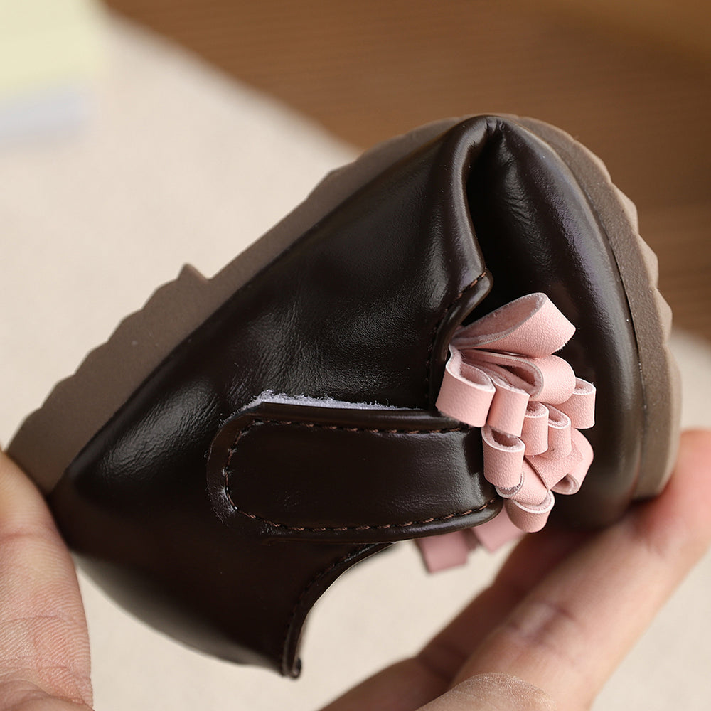 Vancahao baby shoes  spring/autumn new korean style girls' tassel princess shoes fashion soft sole boken leather shoes