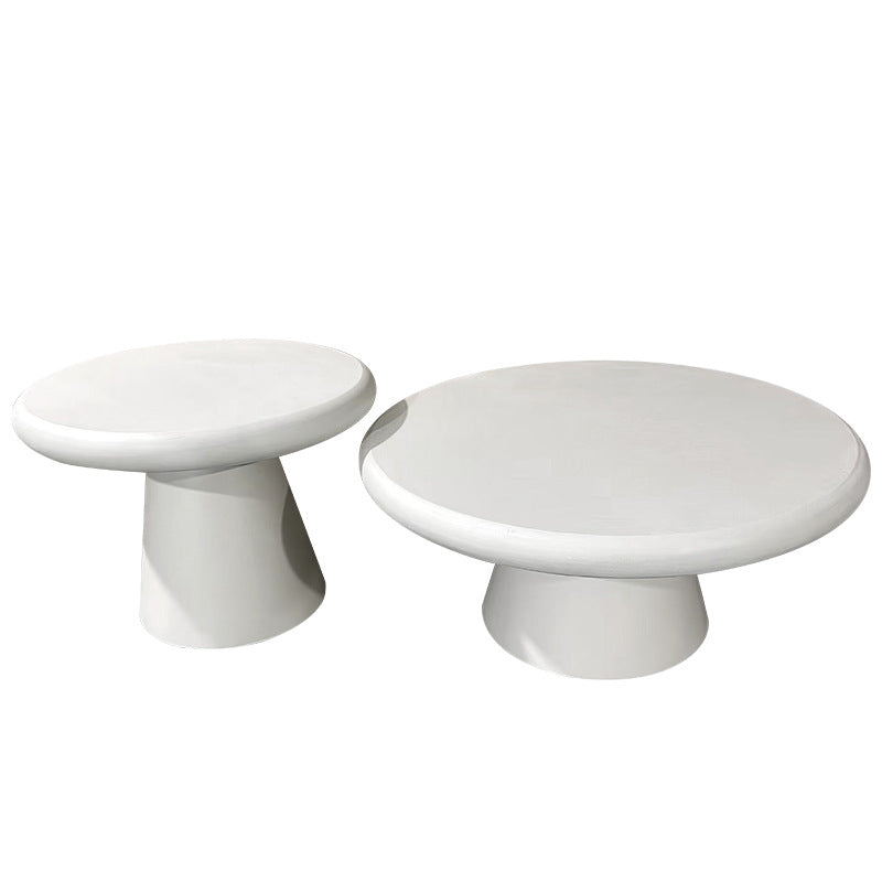Microcement tapered tea table scandinavianfor home living room special-shaped low table small apartment cream style small popular coffee table