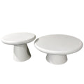 Microcement tapered tea table scandinavianfor home living room special-shaped low table small apartment cream style small popular coffee table