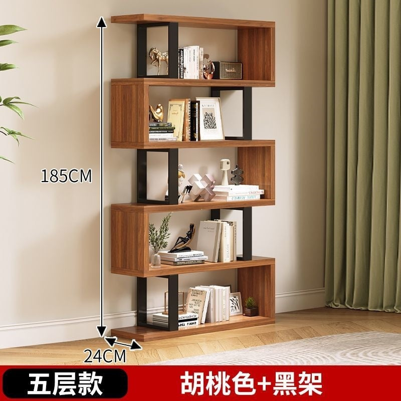 Floor-standing storage rack bookshelf solid wood wall shelf toy storage rack for home multi-layer bookcase combination storage rack