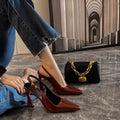 Stiletto heels women's 2025 korean style pointed toe elegant single shoes outerwear date versatile fashion shoes women