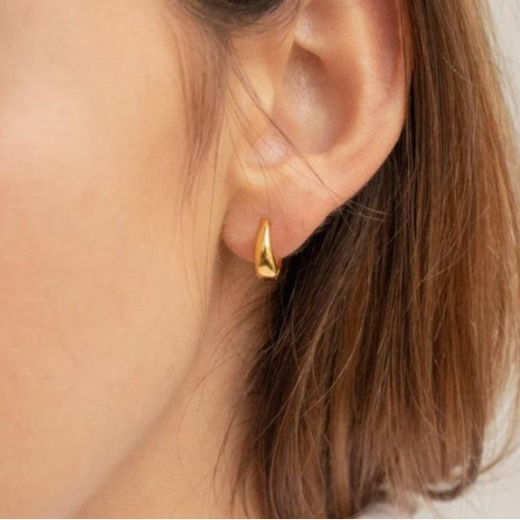 European and american cross-border fashion versatile hoop earrings exquisite mini ear cuff earrings 2024 summer new women's jewelry