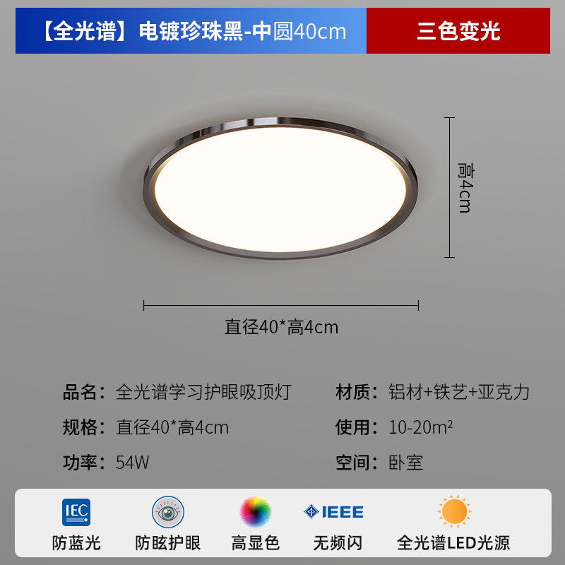 Zhongshan Modern Simple Living Room Light Ceiling Light 2025 New Puri Full Spectrum Eye Protection Bedroom Room Lighting