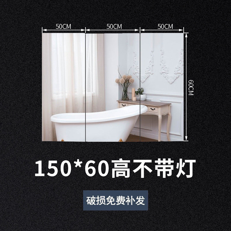 Stainless Steel Bathroom Mirror Cabinet Wall-mounted Toilet Mirror Box Toilet Bathroom Mirror with Shelf Dressing Storage