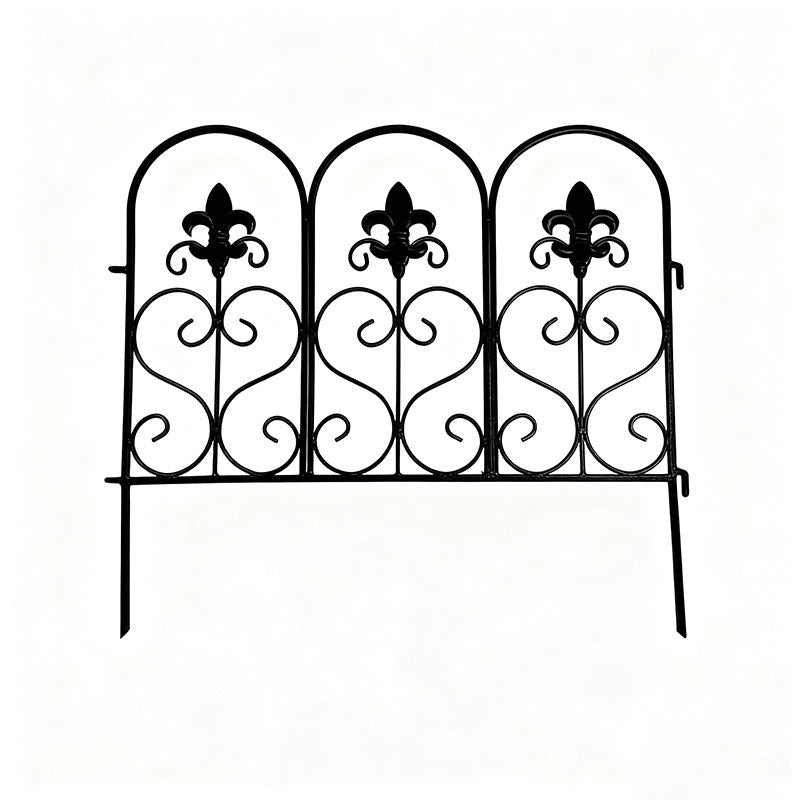 Garden fence courtyard iron small fence household outdoor balcony garden flower garden ground fence plant low guardrail