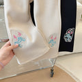 Girls' pants - spring  new collection: chinese style, slightly flared leg, stylish embroidery, available in sizes for toddlers to young girls
