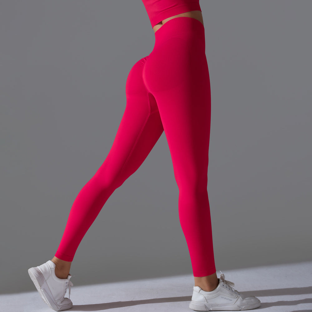 European and american cross-border seamless high-waisted yoga pants - peach lift, tight-fitting leggings, breathable, quick-drying running and fitness workout pants