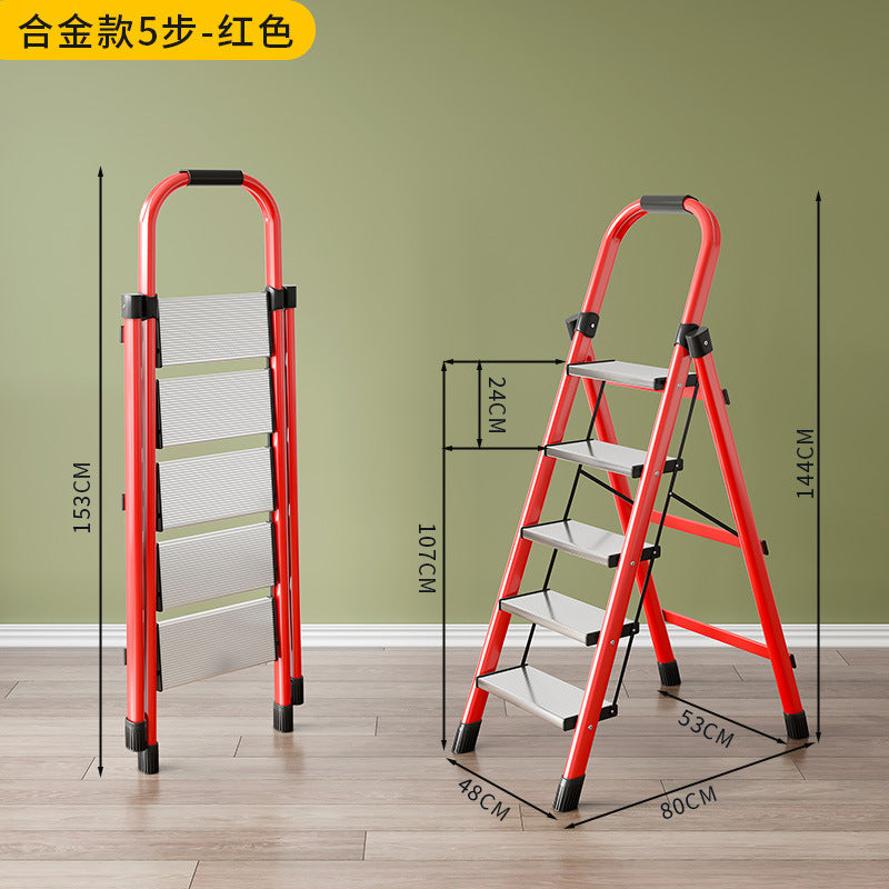 Ladder for homemultifunctional herringbone ladder foldable ladder stair stool small indoor extra thick flower stand thickened carbon steel