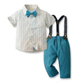 Export children's clothing boys' formal wear kids' suit boy's short-sleeved shirt emcee performance costume flower girl baby's first birthday outfit
