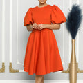 Amazon plus size women's clothing  new bubble sleeve maxi dress elegant evening gown export dress