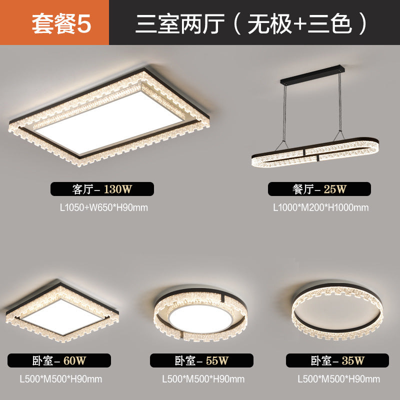 Living room light Italian minimalist atmosphere 2025 new headlight light luxury led ceiling light whole house lighting hall main light