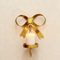 2025 new gold iron candlestick romantic atmosphere wedding valentine's day christmas bow decorative candlestick