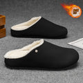 Men's cotton slippers - winter 2025 new collection: thick-soled, non-slip, wear-resistant, fleece-lined, warm, slip-on half slippers