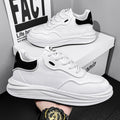 Men's 2025 spring new lightweight white sneakers, skate shoes, trendy versatile fashionable breathable youth niche streetwear shoes