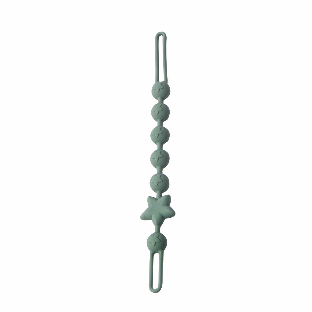 Amazon's best-selling silicone baby teether anti-chain baby pacifier chain kids pacifier anti-drop strap