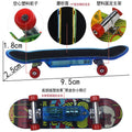 luminous finger skateboard mini frosted surface double rocker children's toy desktop creative pull-back fingerboard wholesale