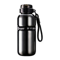 High-style 316 stainless steel dual-drink insulated tumbler with outdoor cycling handle – one-hand open, keeps drinks hot or cold