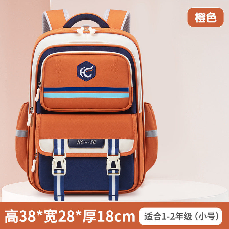 New british style elementary school backpack - large capacity, grades 1-6, boys & girls, lightweight, spine-protecting, wholesale