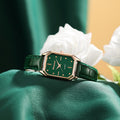 2022 tiktok & kuaishou traffic-driving exquisite little green watch women's quartz watch live stream square ladies' watch