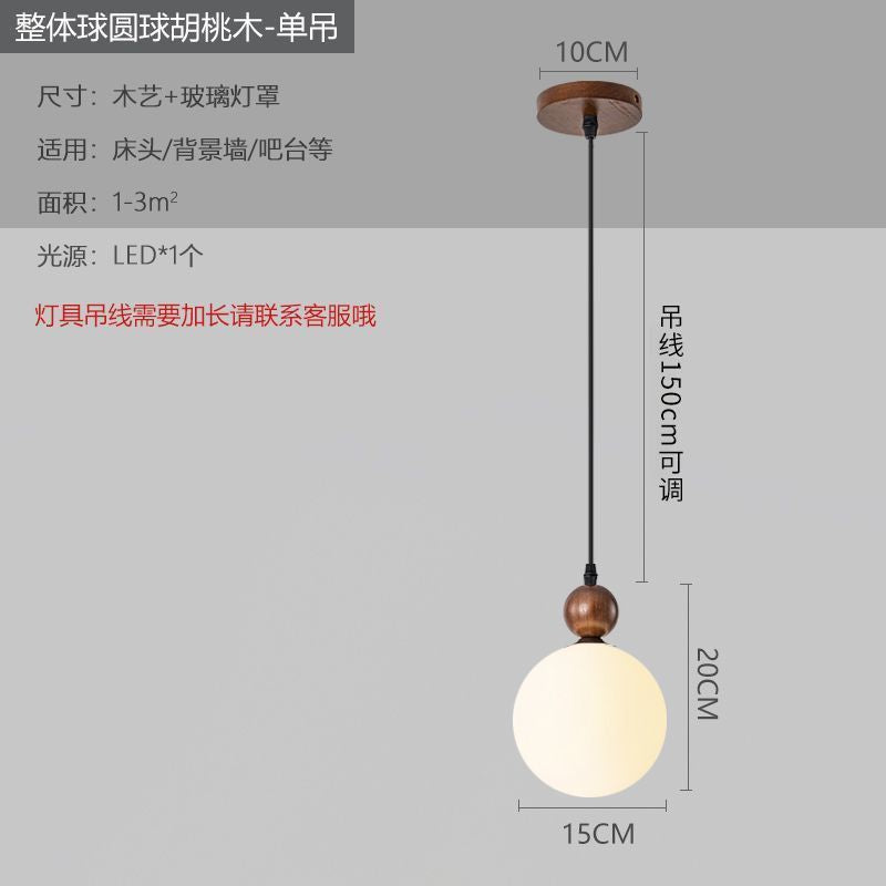 Medieval style lamps bedroom bedside small chandelier bedside table retro restaurant aisle new chinoiserie single head long hanging lamp