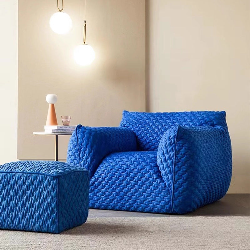 Italian normcore blue fat sofa designer sofa chair living room housestylish 3d fabric casual bread sofa