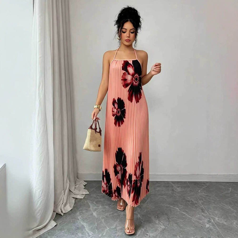 fashion hot-selling suspender skirt for women with adjustable shoulder straps looseprintinglong
