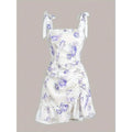 european and american women's clothing french waist halterdress long skirt summer flowers