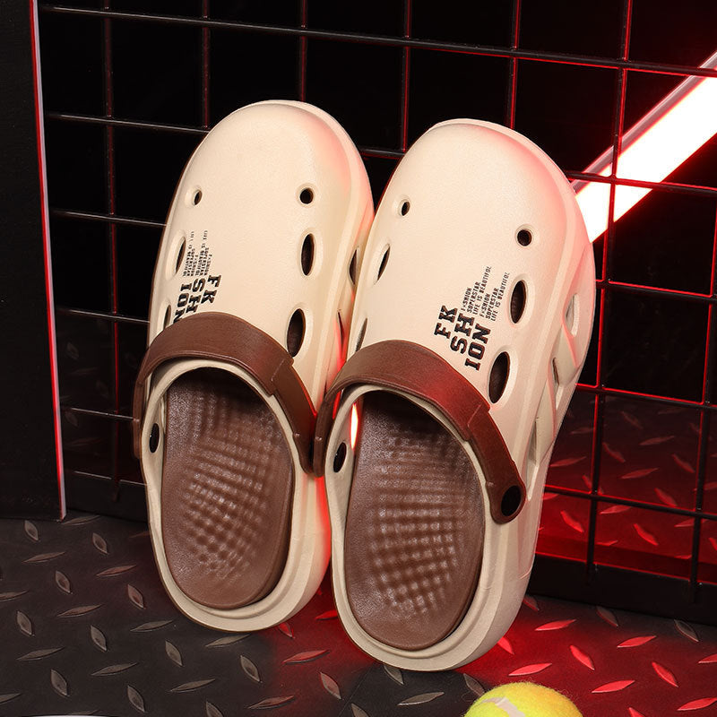 2024 new men's sandals: summer outdoor wear, thick-soled, non-slip beach slippers, driving, outdoor sports, clogs