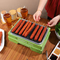 Disposable bbq grill - smokeless charcoal grill for home, camping, and outdoor bbq - portable fruitwood charcoal grill for outdoor grilling