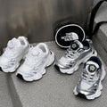 spring/summer new trendy brand rotating buckle boys' breathable single mesh sports shoes girls' chunky sneakers running shoes