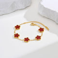 hot-selling stainless steel trendy minimalist lucky clover bracelet jewelry wholesale