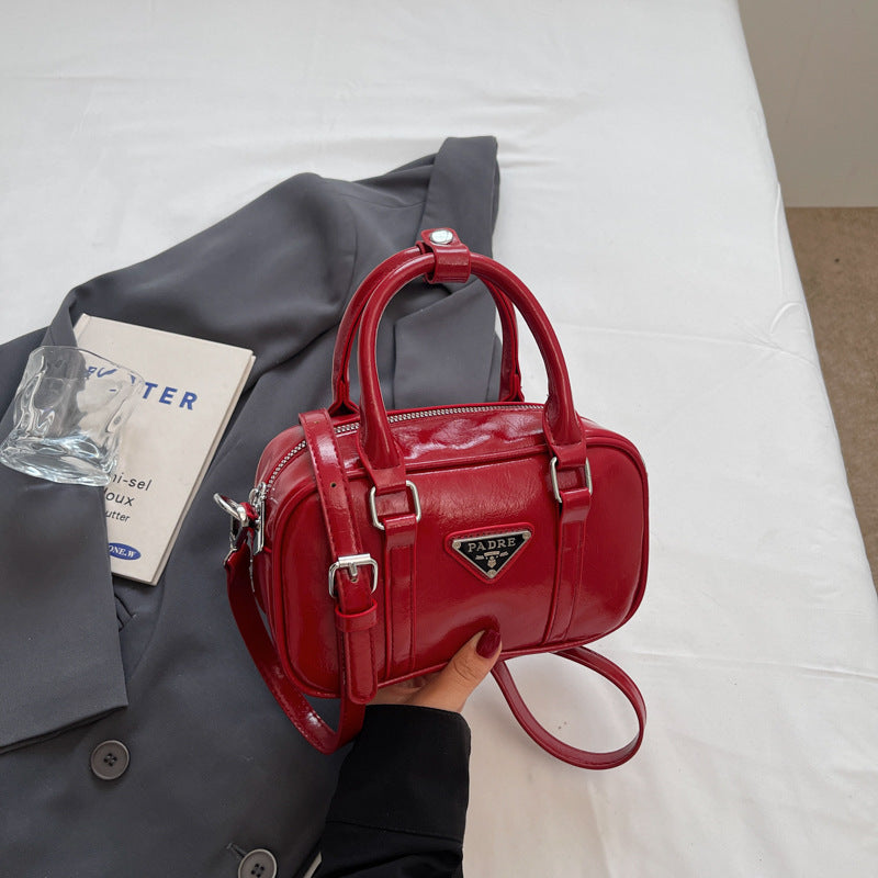 Retro handbag bag women's fashion new versatile bowling pillow bag  explosion shoulder messenger bag women's bag