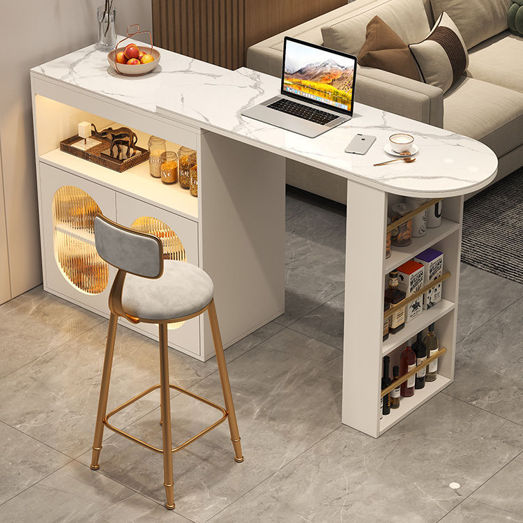 Living room partition telescopic bar table cream style popular entrance light luxury slate sideboard small apartment folding bar