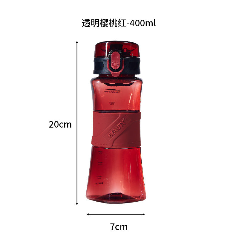 New summer large capacity sports water bottle - portable, leak-proof, drop-resistant, high-temperature resistant plastic water cup for students