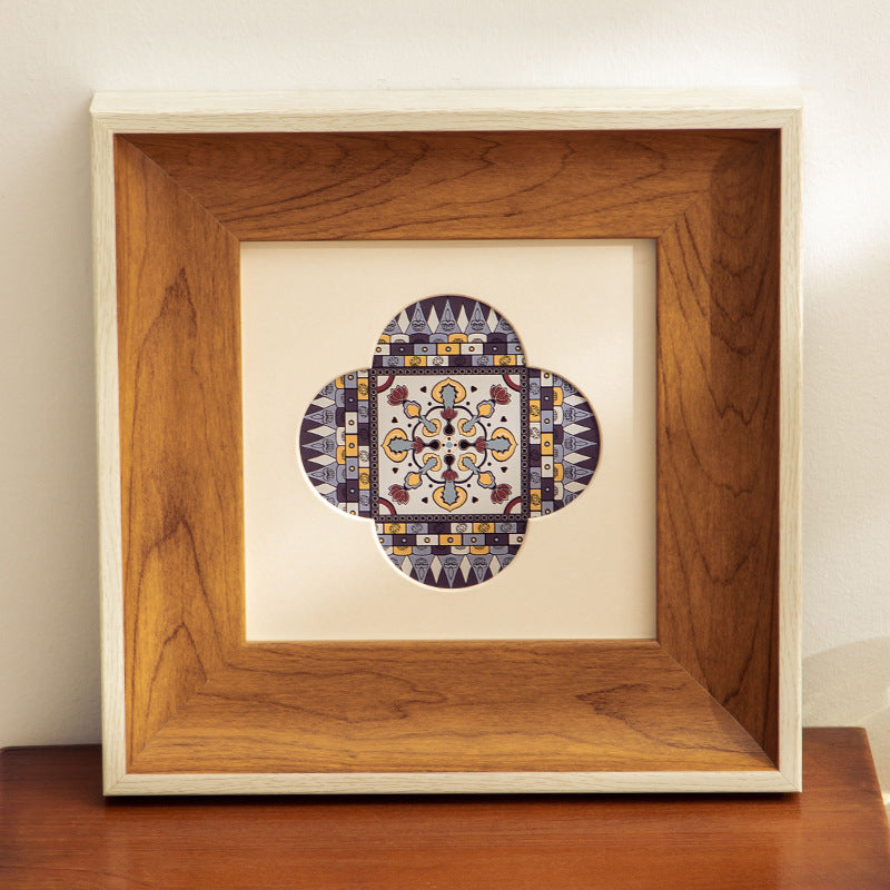 DIY Song Jin pearl painting photo frame setting table handmade cardboard salon team building warm-up picture frame 8 inch wall hanging handmade gift