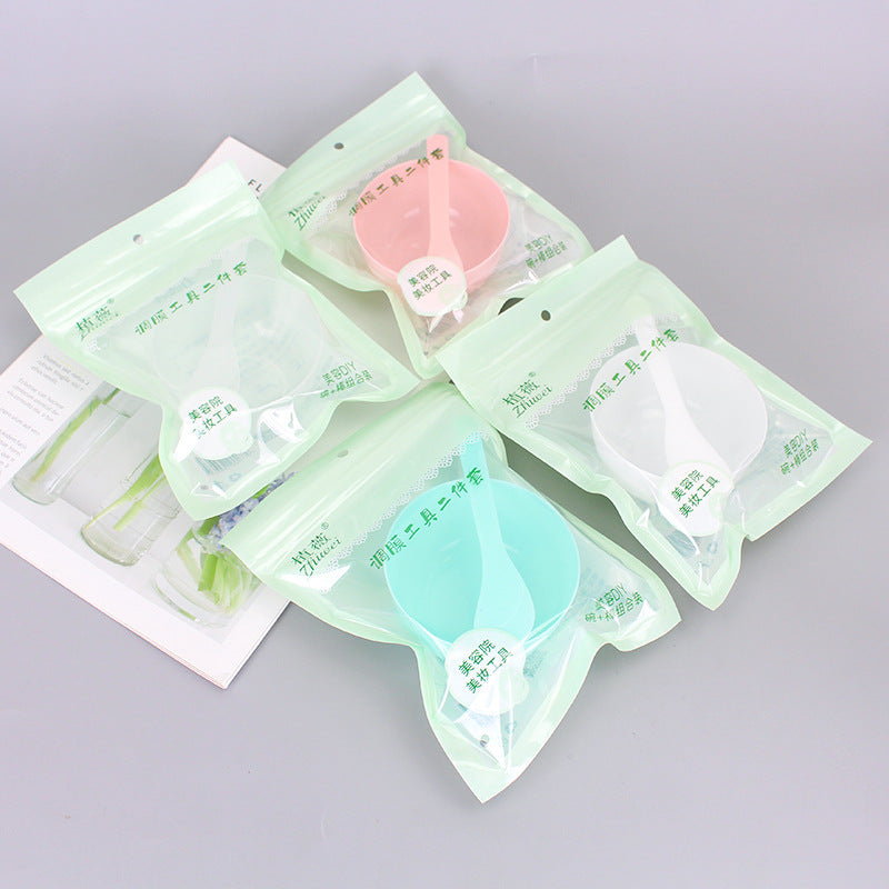Zhiwei beauty salon beauty spa tools two-in-one mask bowl suit plastic bowl stirring and mixing stick two-piece set