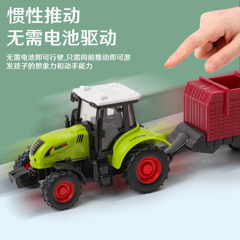 inertial simulation farmer truck tractor pastoral engineering vehicle wood transport vehicle model kids toys wholesale