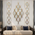 American iron art ji mirror wall decoration living room background wall pendant decoration b&b entrance wall creative wall hanging wall