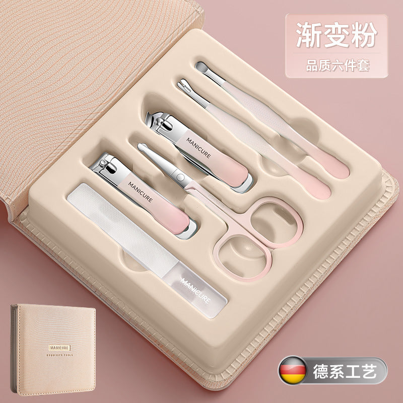 German stainless steel nail clippers high quality dead skin nippers nail scissors angled edge large size manicure tool set wholesale
