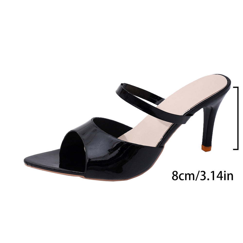 plus sizefashion style one-piece stiletto slippers for women 2026 summer new arrivalcasual pointed toe sandals for women