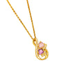 [titanium steel] fashion popular copper inlaid zirconium flower necklace for women niche style accessible luxury new high-end sweater chain jewelry