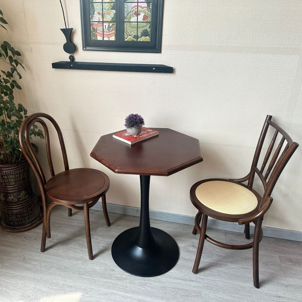 Vintage solid wood chair dining chair home dining table and chair set french cafe restaurant furniture customized cafe style