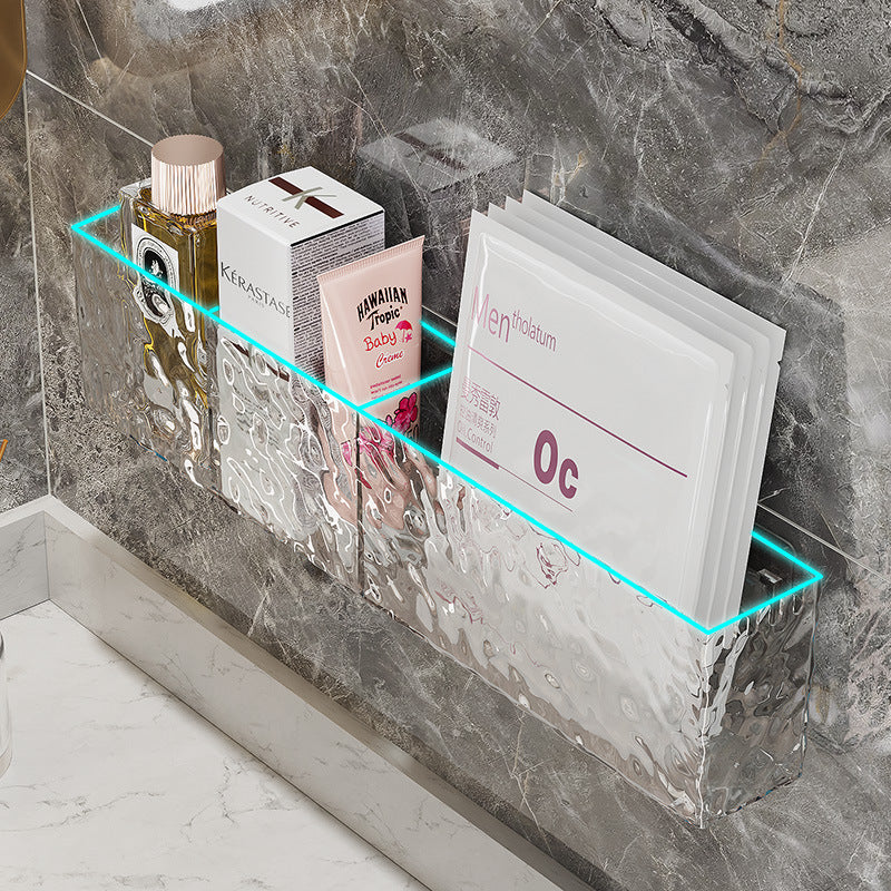 Bathroom mask storage rack wall-mounted mirror cabinet acrylic transparent box lipstick eyeshadow cosmetic organizer