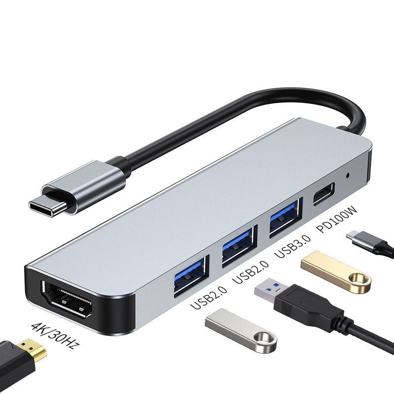 Usbhub docking station is suitable for macbook apple notebook six-in-one docking station type-c
